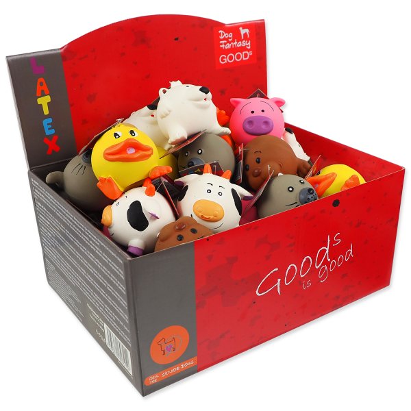 Displej hračky DOG FANTASY Latex Ball Animals 36ks