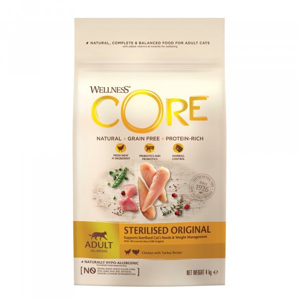 Wellness Cat Sterilized Original kruta a kure 4 kg