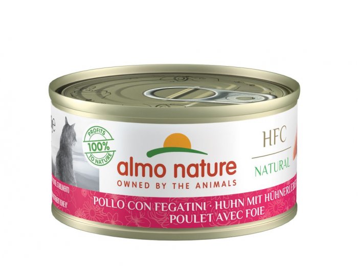 Almo Nature HFC WET CAT- Kuře a játra 70g