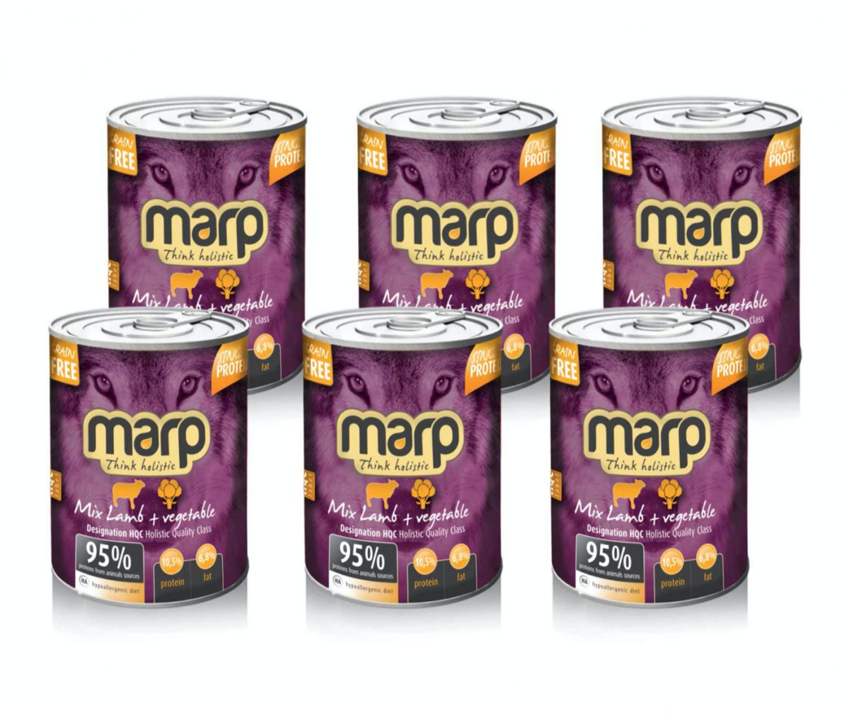 Marp Mix konzerva pro psy jehně+zelenina 6x400g