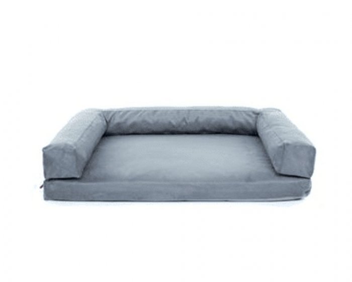 Aminela pelíšek s okrajem 80x60cm Half and Half šedá/šedá