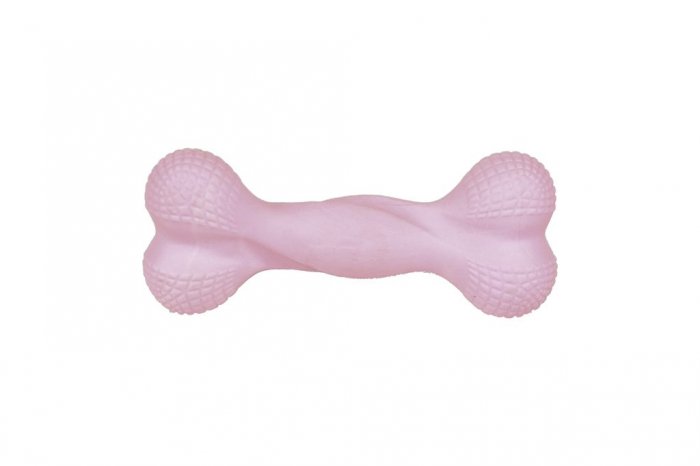 Eco friendly hračka pro psy kost velká růžová z TRP pěny, 15cm/76g