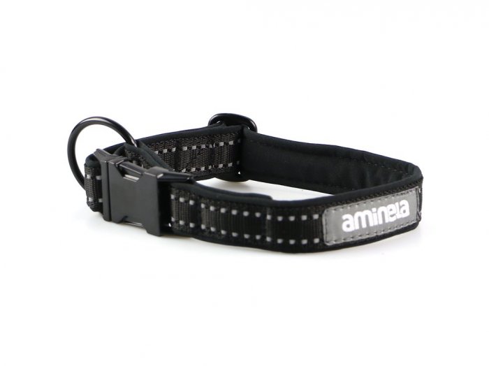Aminela obojek se sponou Sport & City 25mm/25-45cm, černá