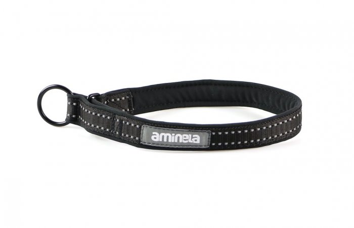 Aminela obojek polostahovací Sport & City 25mm/48cm + 5cm, černá