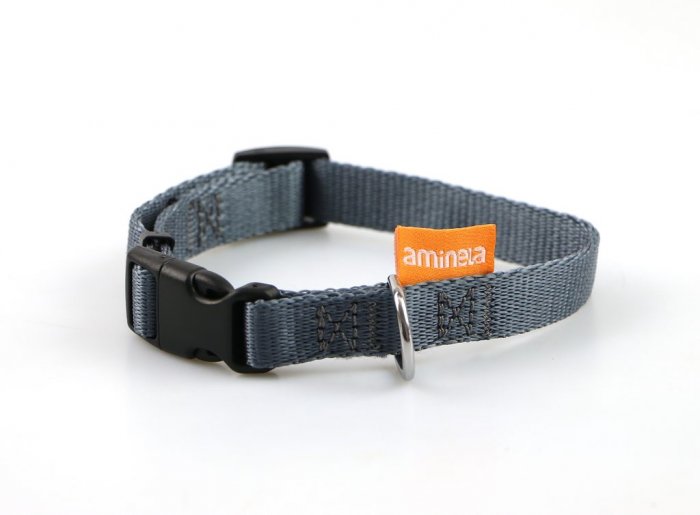 Aminela obojek 15mm/35-55cm šedý