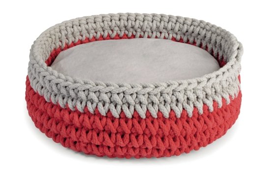 Camon PLETENÝ KULATÝ PELECH 40 cm ČERVENÁ