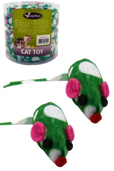 Papillon HRACKA MYSKA ZELENOBILA 4,5CM S ROLNICKOU