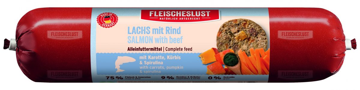 SALMON WITH BEEFWITH CARROTS, PUPMPKIN & SPIRULIN 400G