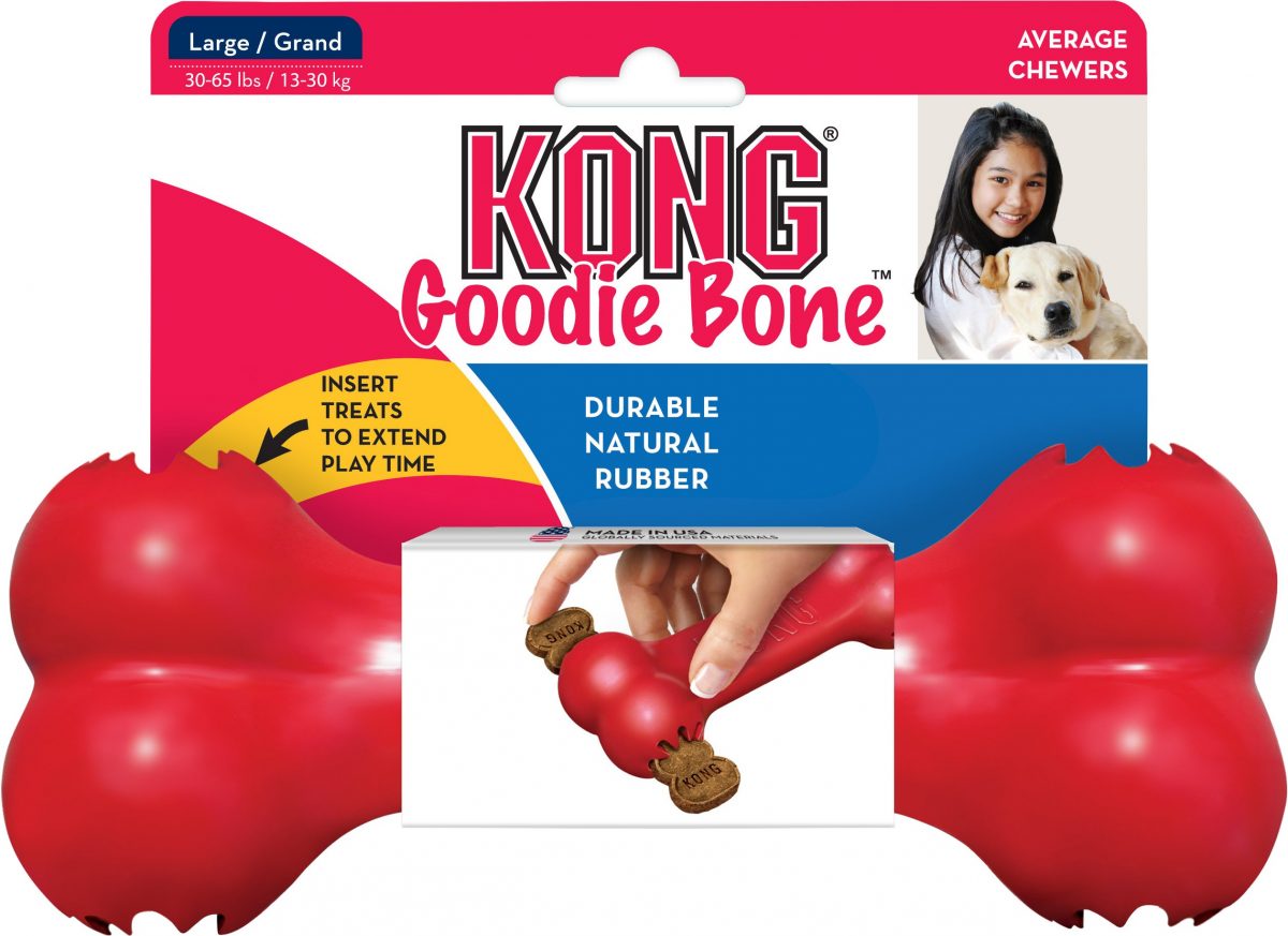 Kong Goodie Bone hračka pro psy gumová kost L 21,5cm