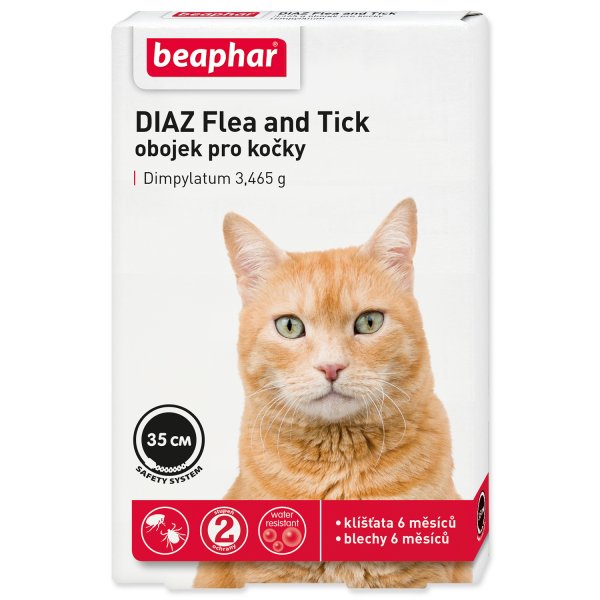 DIAZ Flea&Tick antiparazitní obojek kočka 35 cm