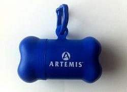 Zásobník na sáčky kost Artemis modrá