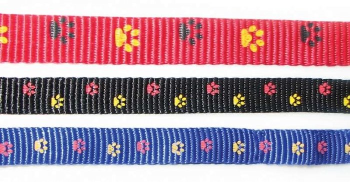 Vodítko nylon s tlapkou 20mm x 120cm
