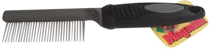 Hřeben hustý s ocelovými hroty a měkčeným držadlem