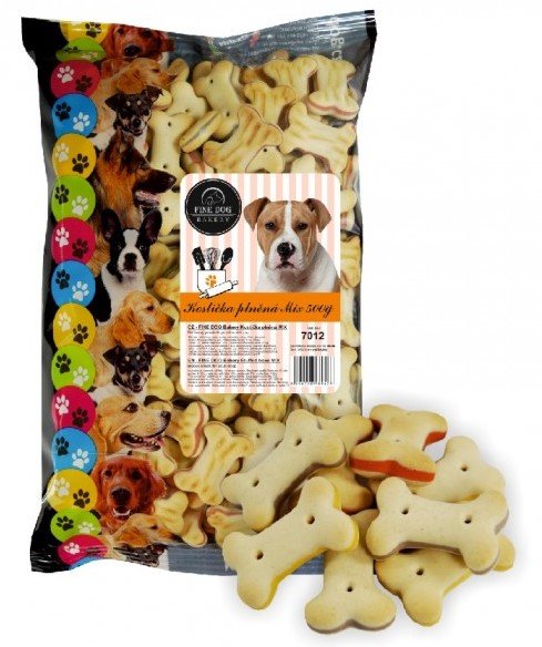 FINE DOG Bakery kostičky MIX Snack 500g