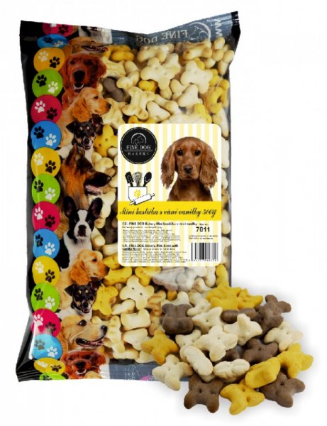 Fine Dog Bakery Mini kostička s vůní vanilky 500g