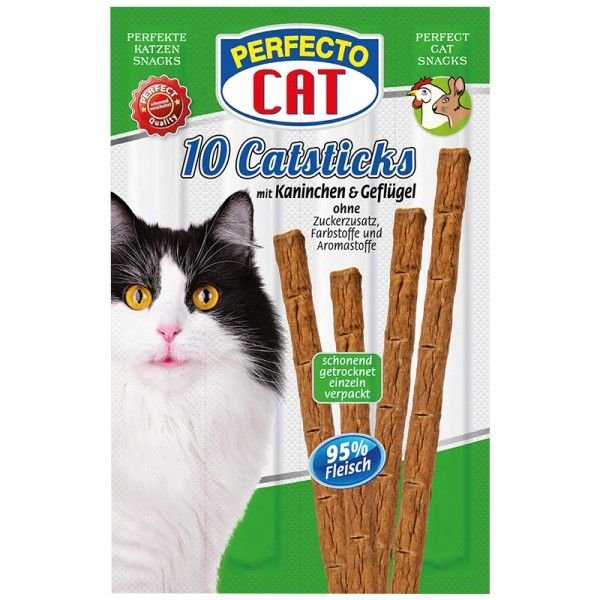 Perfecto Cat Masové tyčky králík & drůbeží 10 x 5 g