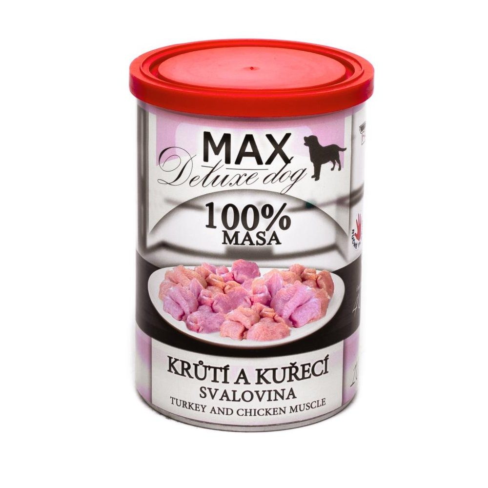 MAX deluxe krůtí a kuřecí svalovina 400g