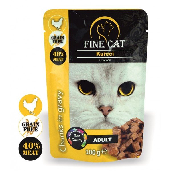 Fine Cat Grain-Free Adult kuřecí v omáčce 100 g