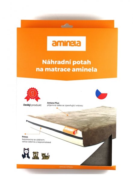Potah na matraci Aminela - 100x70x10cm half and half šedá/oranžová