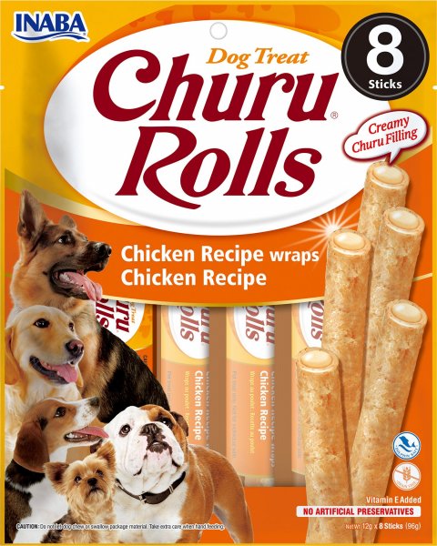 Churu Dog Rolls Chicken wraps Chicken 8x12g
