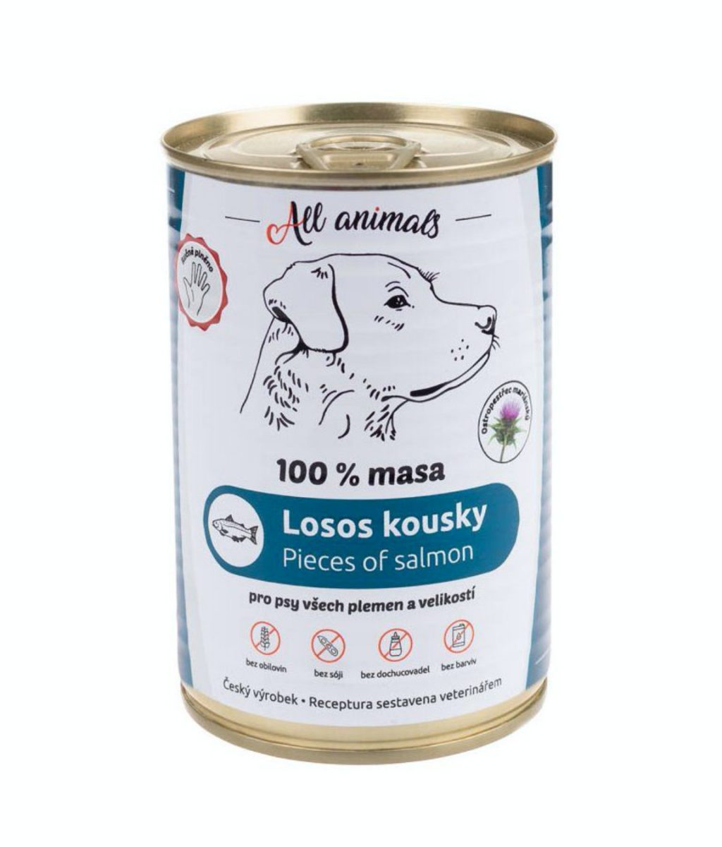 All Animals DOG losos kousky 400g