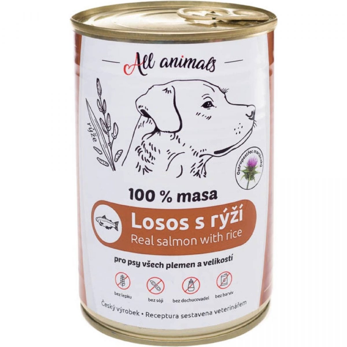 All Animals DOG losos mletý s rýží 400g