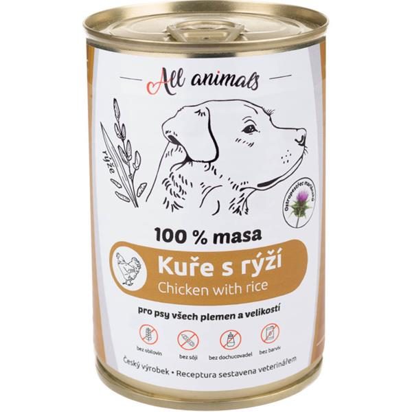 All Animals DOG kuřecí mleté s rýží 400g
