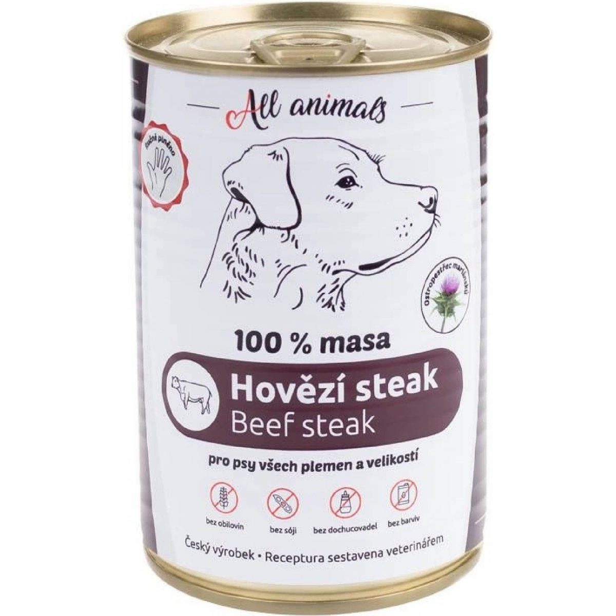 All Animals DOG hovězí steak 400g