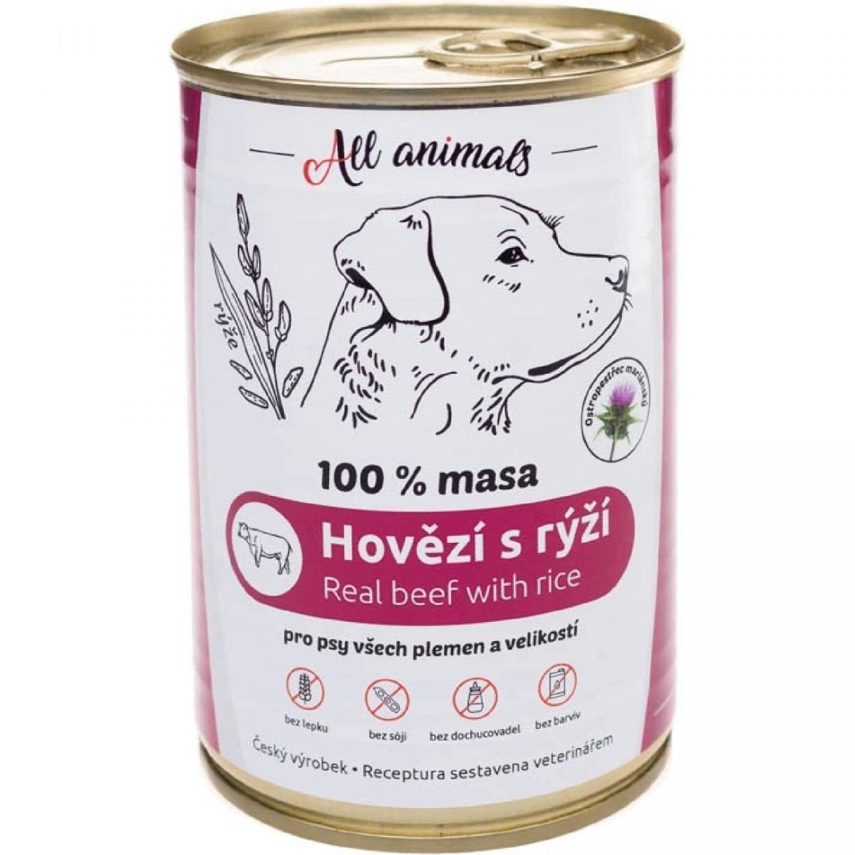 All Animals DOG hovězí mleté s rýží 400g