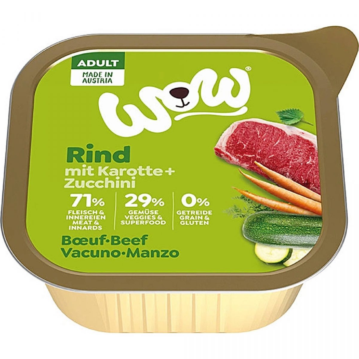 WOW Hovězí s karotkou Adult paštika 150g