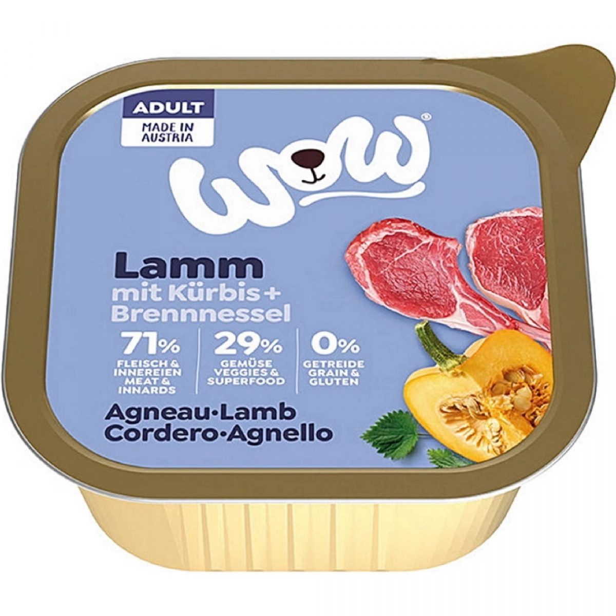 WOW Jehněčí s dýní Adult paštika 150g