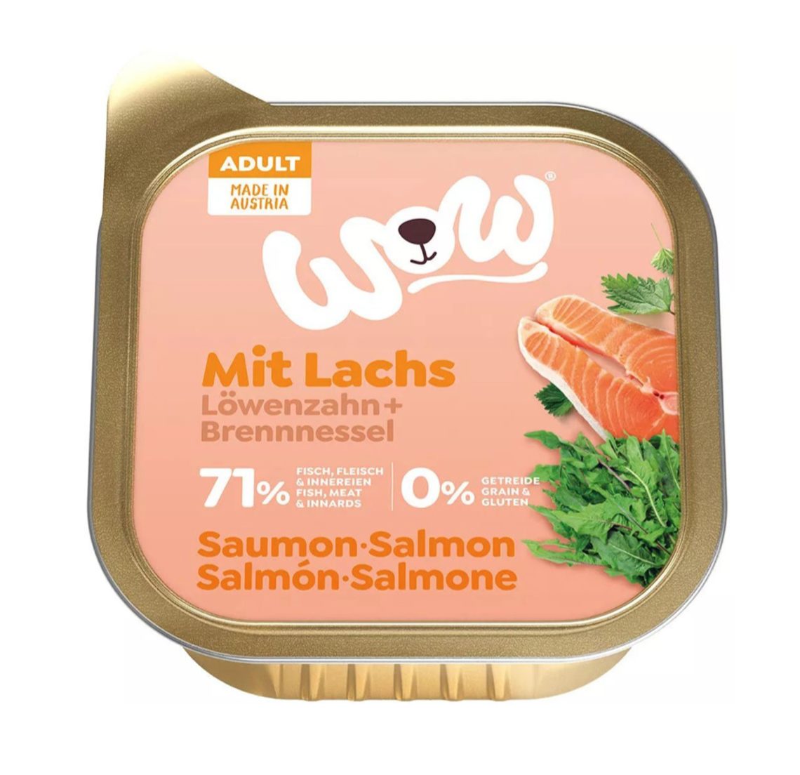 WOW Losos s rajčaty Adult paštika 150g