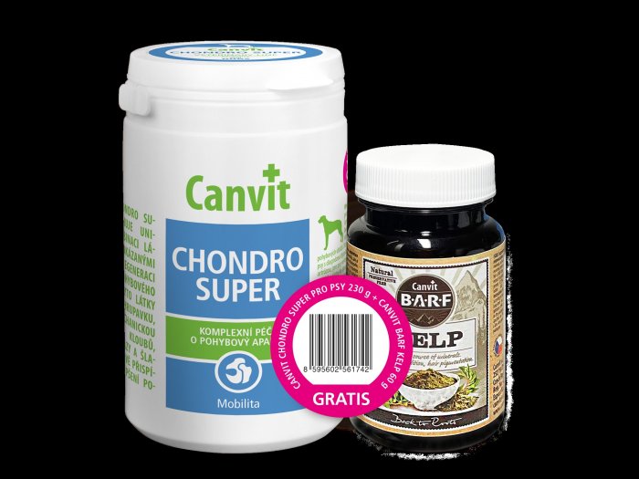 Canvit Chondro Super 230g+Canvit BARF Kelp pro psy 60g