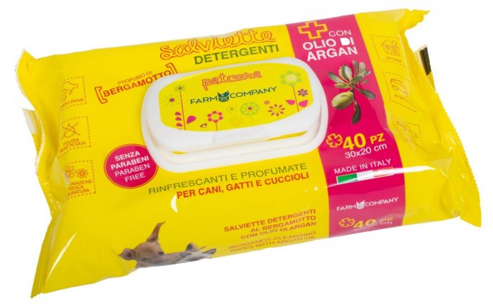 Vlhčené čistící ubrousky s arganovým olejem a Bergamotem