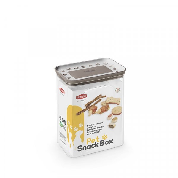 Box na pamlsky pro psy a kočky, krémově bílá/světle hnědá, 2,2l