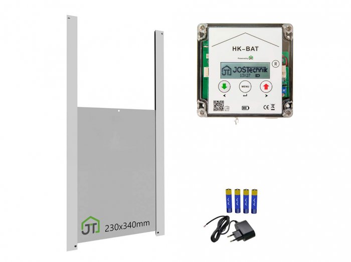 Komplet automatického otevírání a zavírání kurníku JOSTechnik HK-Bat 23x34 D