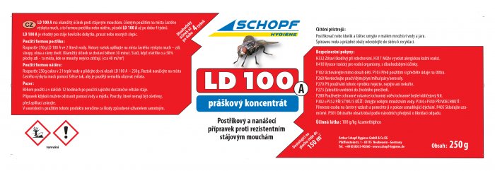 Práškový koncentrát k hubení much SCHOPF LD 100 A 250g