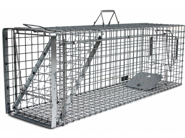 Profesionální past na lišky, kuny, vydry a kočky TRAP H120x34x42