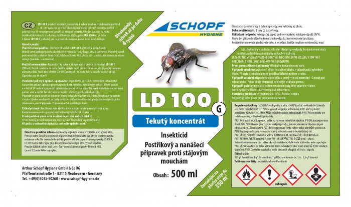 Tekutý koncentrát k hubení much SCHOPF LD 100 G 500ml