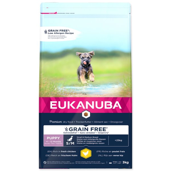 EUKANUBA Puppy Small & Medium Grain Free Chicken 3kg