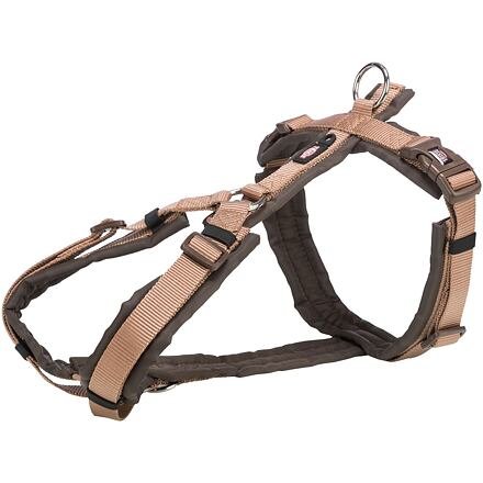 Premium trekingový postroj, S-M: 44-53 cm/ 20 mm, karamel/oříšek
