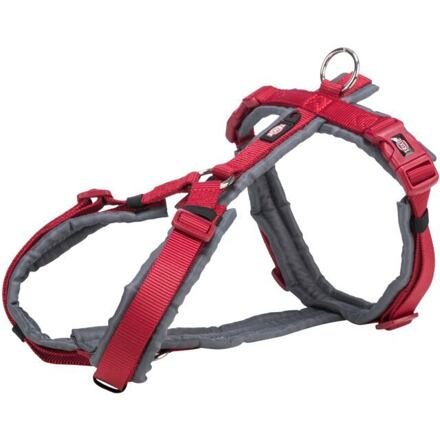 Premium trekingový postroj, M-L: 62-74 cm/ 25 mm, červená/grafit