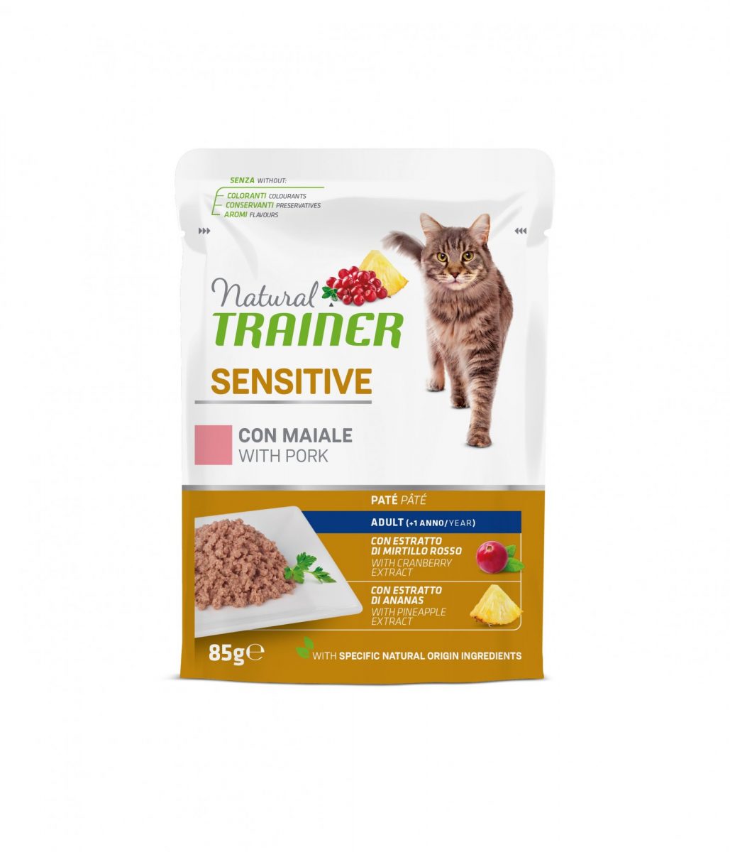 Kaps. Trainer Natural CAT SP.  SENSITIVE vepřové  85g