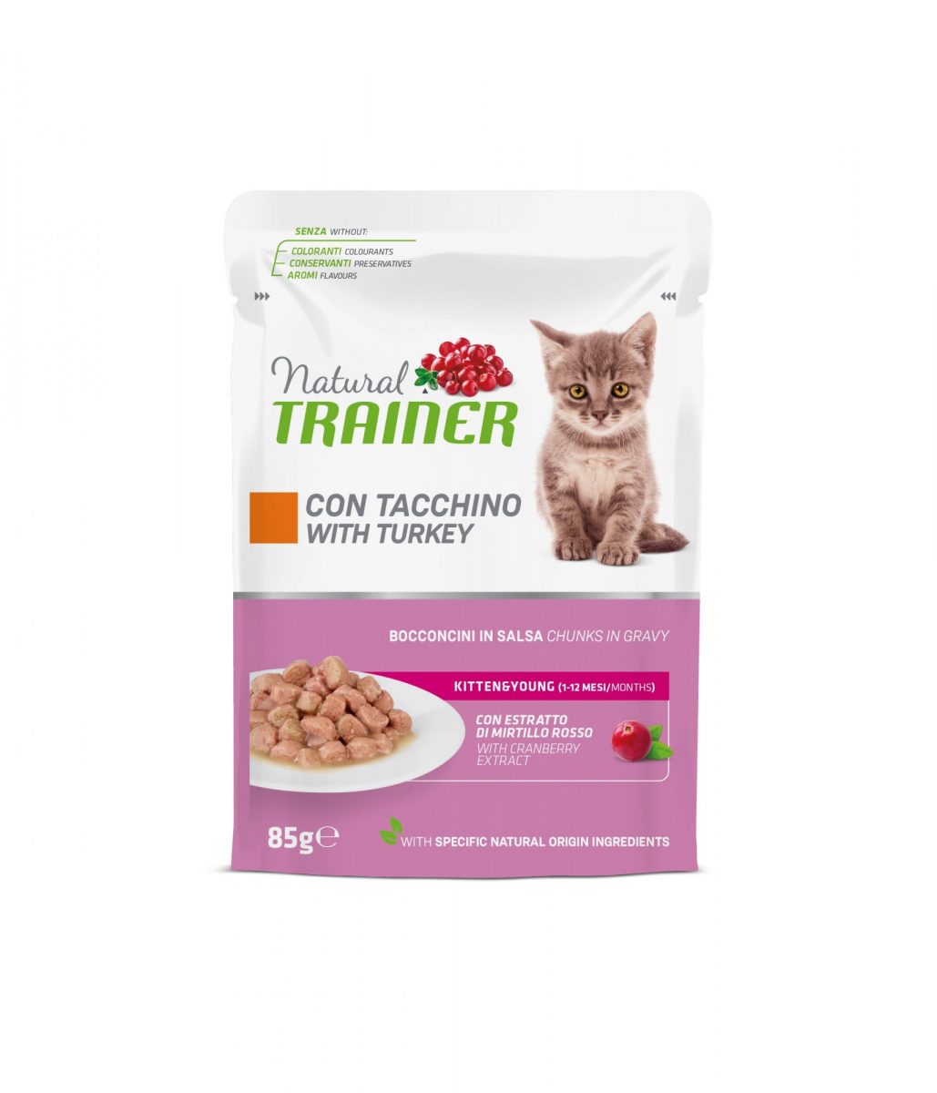 Kaps. Trainer Natural  CAT KITTEN&YOUNG krocan  85g