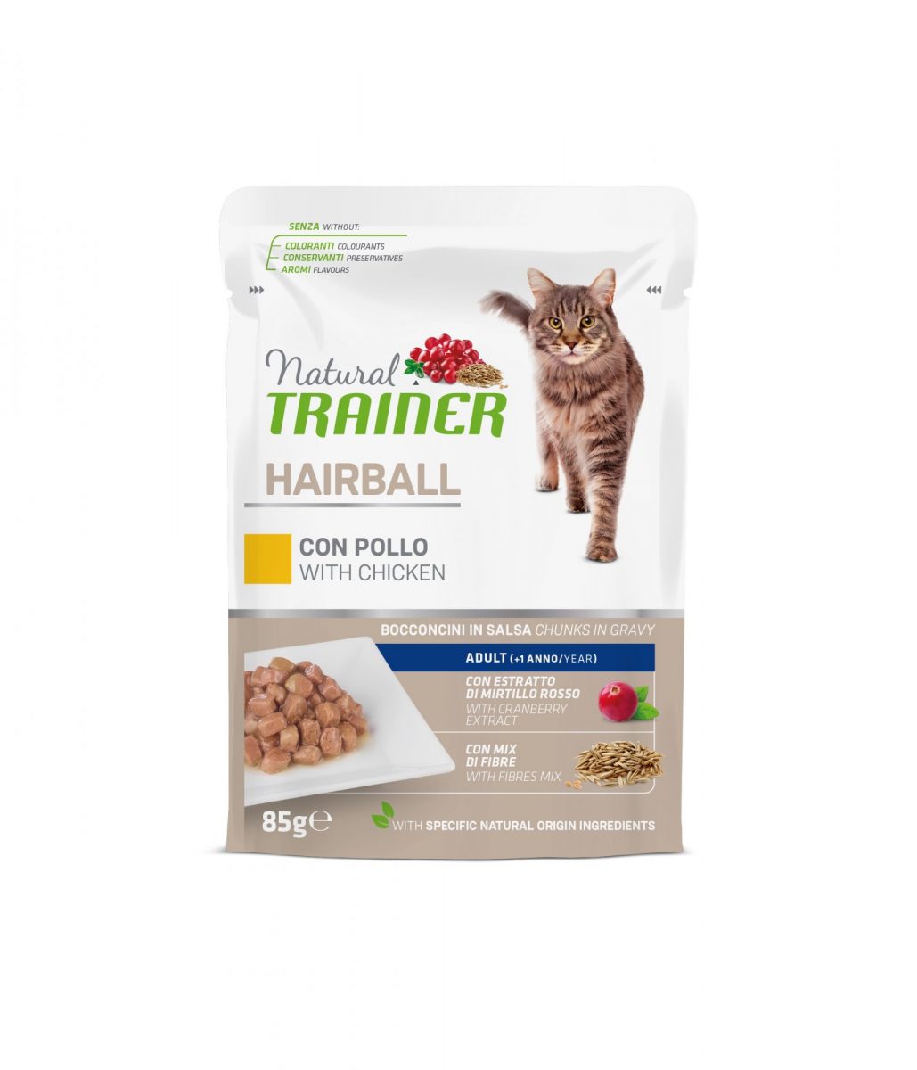 Kaps. Trainer Natural CAT SP. HAIRBALL kuře  85g