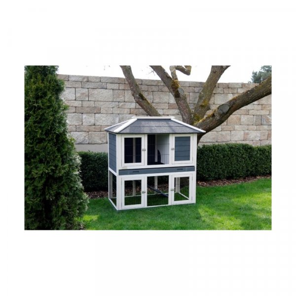 KERBL Králíkárna s výběhem VILLA - kotec pro králíky a jiné hlodavce, 118 x 68 x 118 cm