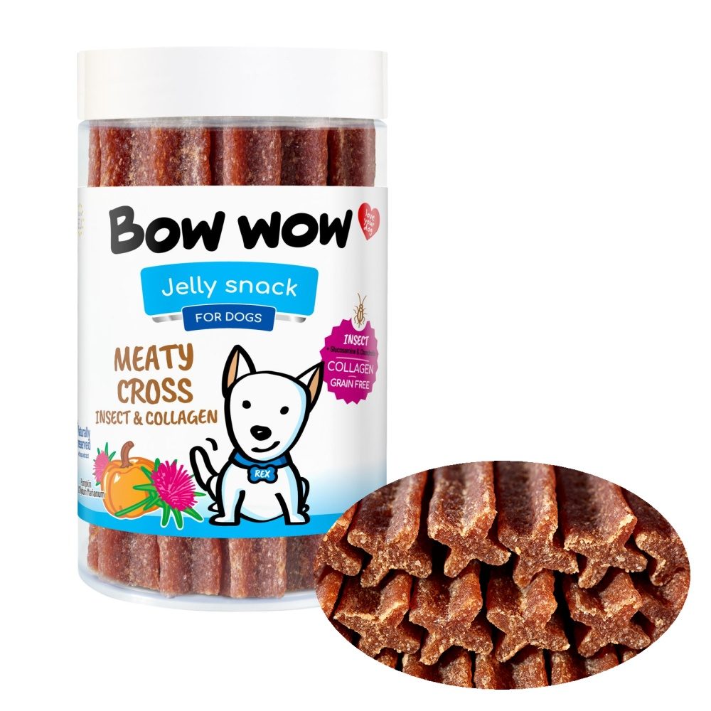BOW WOW Masové křížky s hmyzem a kolagenem (18 ks)