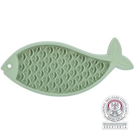 Lick’n´Snack RYBA - podložka k pomalému krmení, 28 cm, šalvějová
