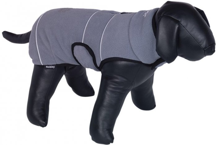 Nobby TENIA fleece reflexní mikina pro psa šedá 44cm
