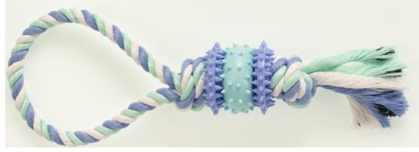 Hračka bavlna/TPR smyčka 30 cm